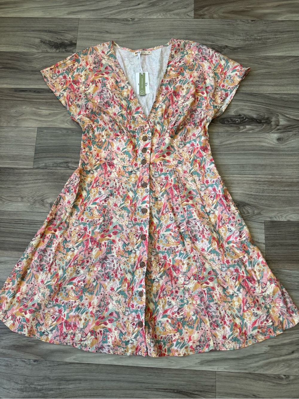 NWT Marine Layer Camila Mini Dress in Superbloom Size Medium